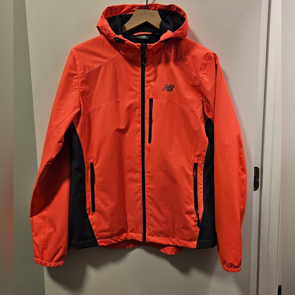 Womens L New Balance Electric Pink Windbreaker